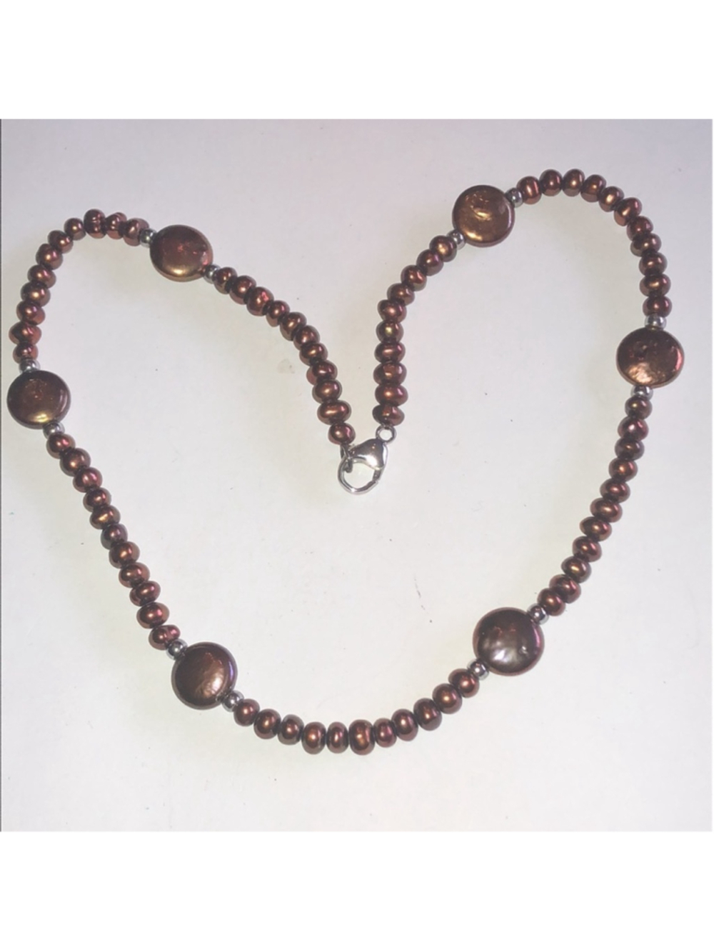 Honora 925 Genuine Cultured Freshwater Elegant Chocolate Pearl Necklace